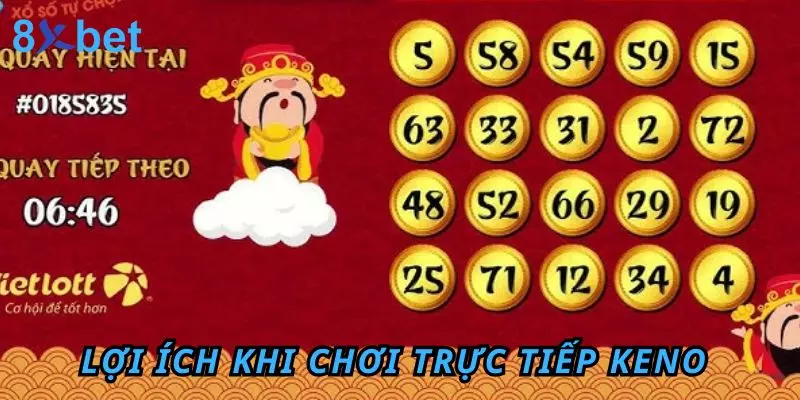 Trực Tiếp Keno - Trải Nghiệm Cược Hấp Dẫn Và Thú Vị 3 Lợi ích khi chơi trực tiếp Keno tại nhà cái uy tín 8Xbet